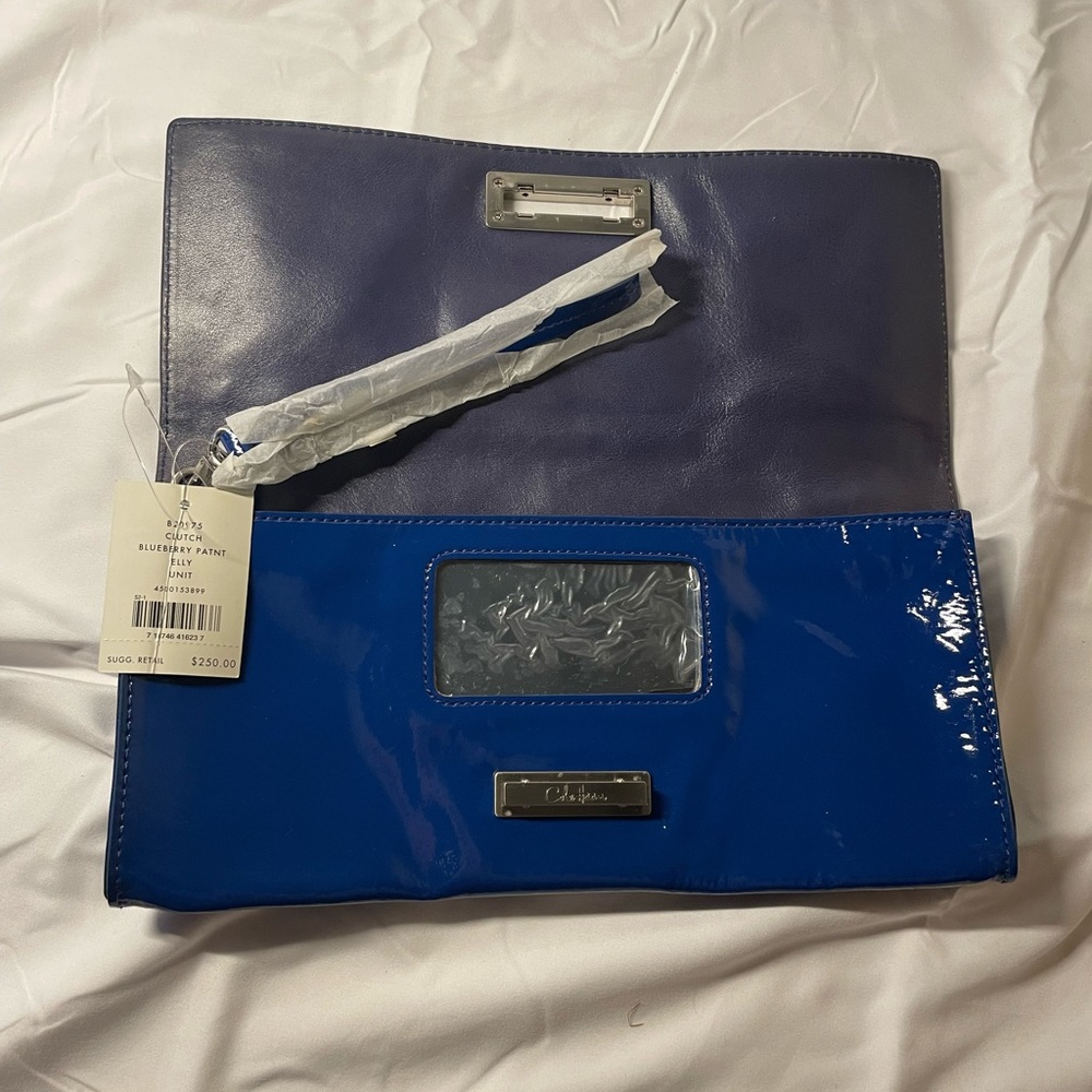Cole Haan Blueberry Patnt Clutch Purse - Picture 3 of 3